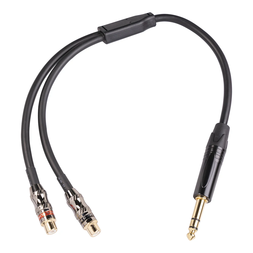 6.35mm 24k Gold-plated Connectors Performances RCA to 1/4 inch RCA to 1/4 inch Adapter Cord Line for Studio
6.35mm 24k Gold-plated Connectors Performances RCA to 1/4 inch RCA to 1/4 inch Adapter Cord Line for Studio
