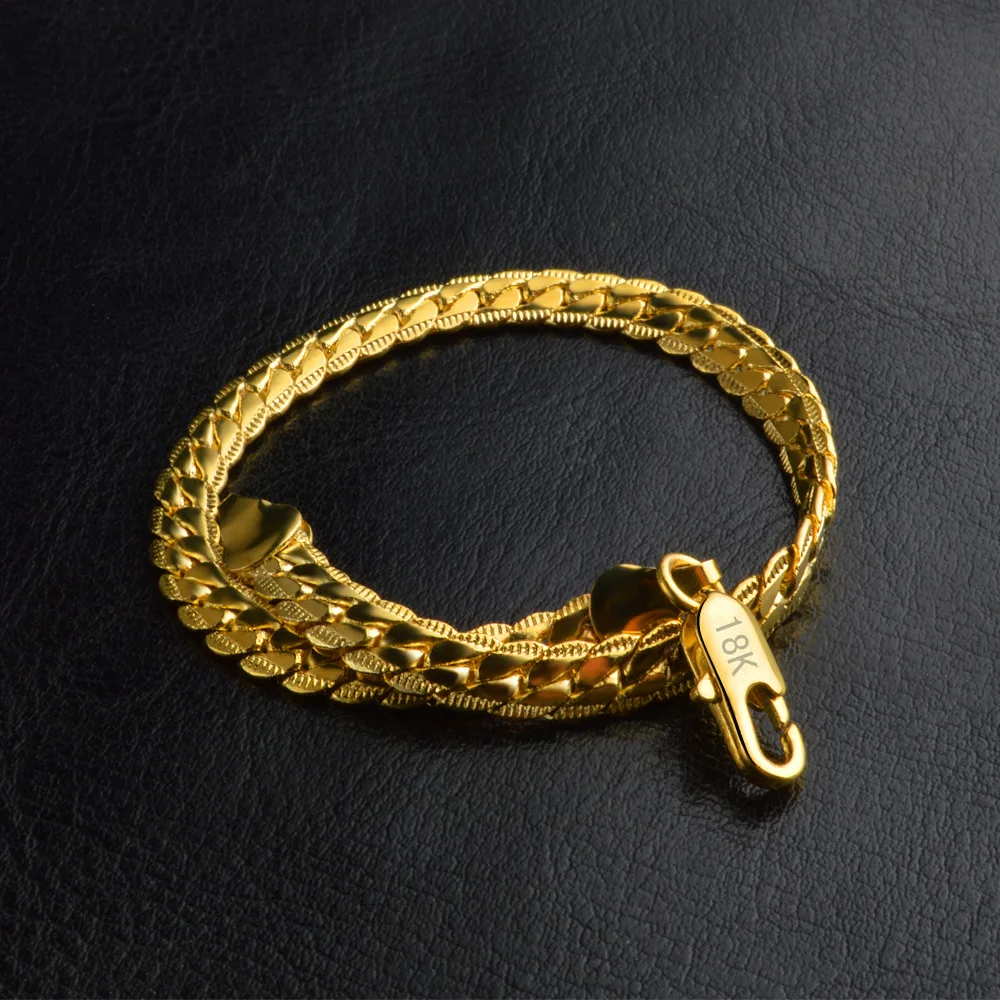 8 Inch 925 Sterling Silver Bracelet 5MM Gold/Silver Side Chain Bracelet For Woman Man Fashion Wedding Jewelry Gift
8 Inch 925 Sterling Silver Bracelet 5MM Gold/Silver Side Chain Bracelet For Woman Man Fashion Wedding Jewelry Gift