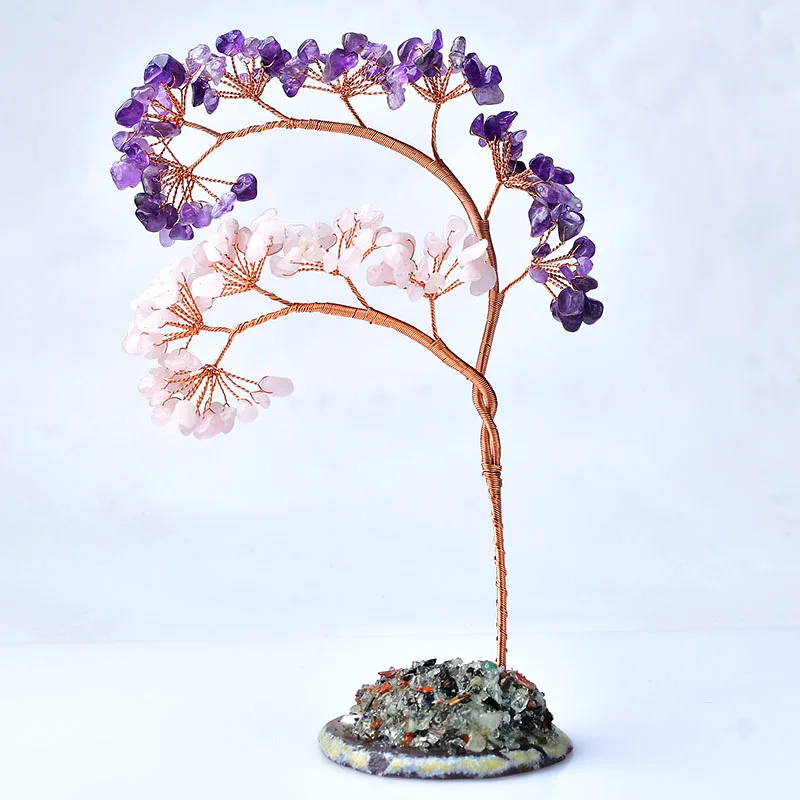 Natur Stone Tree Amethyst Rose Quartz Crystal Tree Ore Mineral Energy Gems Tree Reiki CraftsHome Decoration Crystal GiftSouvenir 
Natur Stone Tree Amethyst Rose Quartz Crystal Tree Ore Mineral Energy Gems Tree Reiki CraftsHome Decoration Crystal GiftSouvenir