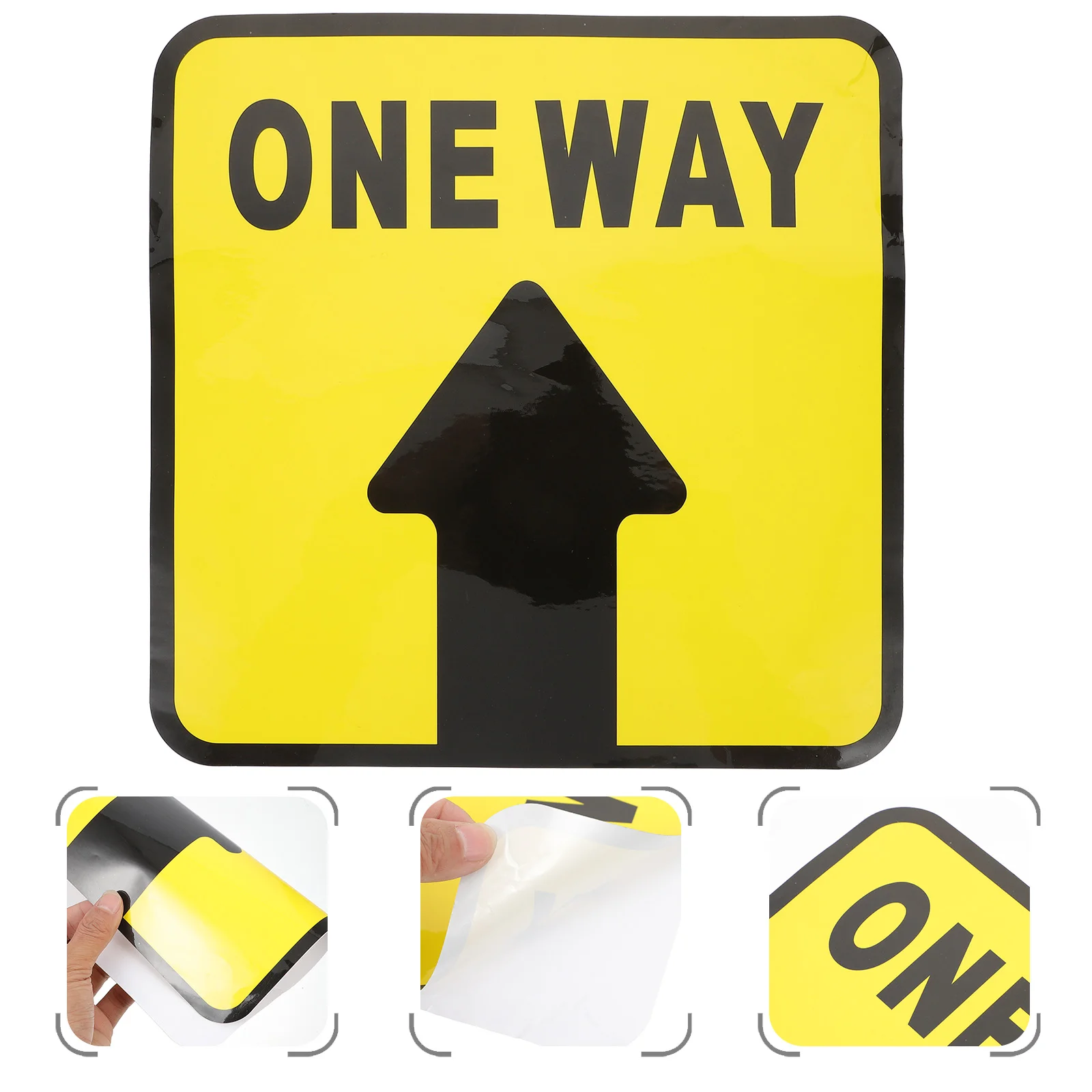 

One Way Sticker Label Indicating Floor Indicator Warning Decal Caution Removable Ground Road Sign Direction