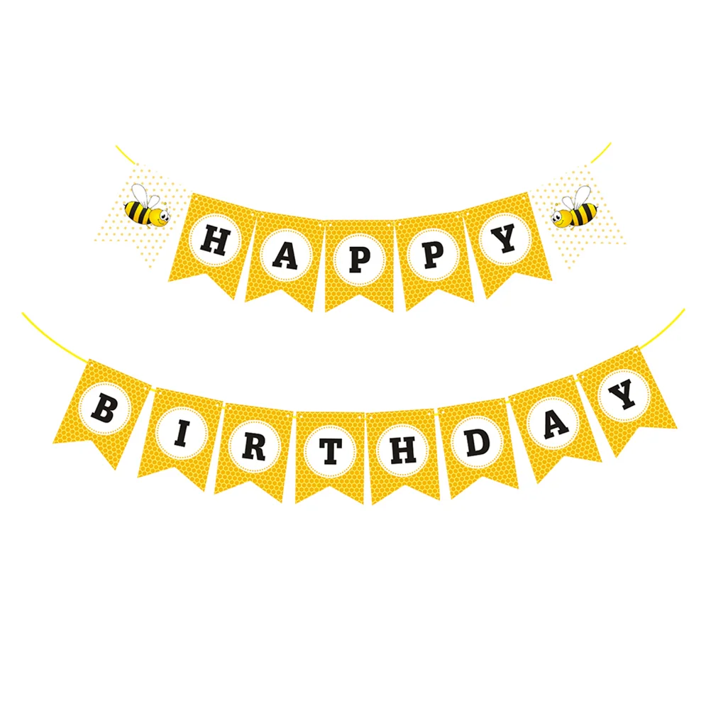 1pc Birthday Party Banner Letter Printed Cartoon Bee Bunting Party Banner Hanging Flag for Children
1pc Birthday Party Banner Letter Printed Cartoon Bee Bunting Party Banner Hanging Flag for Children