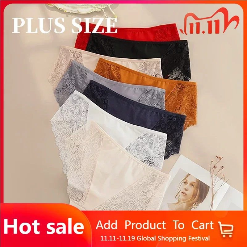 Oversized Underwear Women's Panties Sexy Briefs Lace Underpants Pure Cotton Knickers Mid Waist Panties Madam Briefs Sexy Thong
Oversized Underwear Women's Panties Sexy Briefs Lace Underpants Pure Cotton Knickers Mid Waist Panties Madam Briefs Sexy Thong