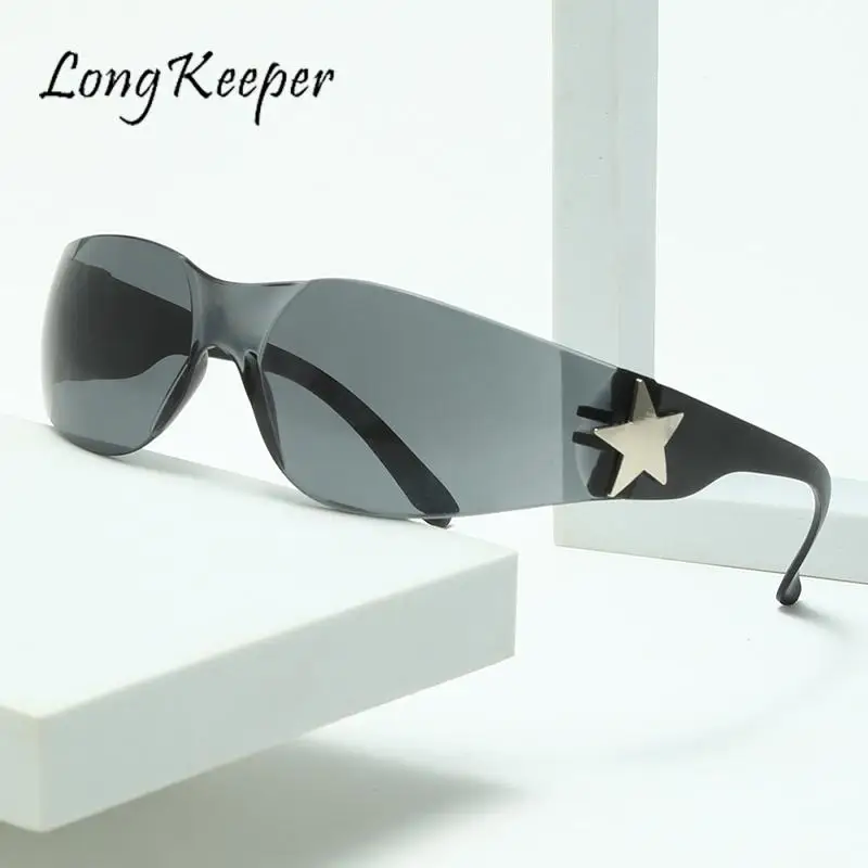 Y2K Sunglasses for Women Man Punk Five Star Luxury One Piece Lenses Sun Glasses Men Goggles Cool Rimless Uv400 Shades Eyeglasses
Y2K Sunglasses for Women Man Punk Five Star Luxury One Piece Lenses Sun Glasses Men Goggles Cool Rimless Uv400 Shades Eyeglasses