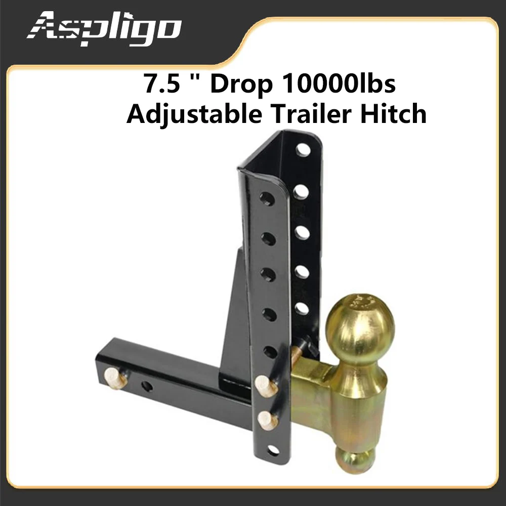 Aspligo 10000Lbs 7.5"Drop Adjustable Trailer Hitch Tow 2-5/16" LBS GTW Ball Mount Dual Towing Ball RV Camper Caravan Accessories
Aspligo 10000Lbs 7.5"Drop Adjustable Trailer Hitch Tow 2-5/16" LBS GTW Ball Mount Dual Towing Ball RV Camper Caravan Accessories