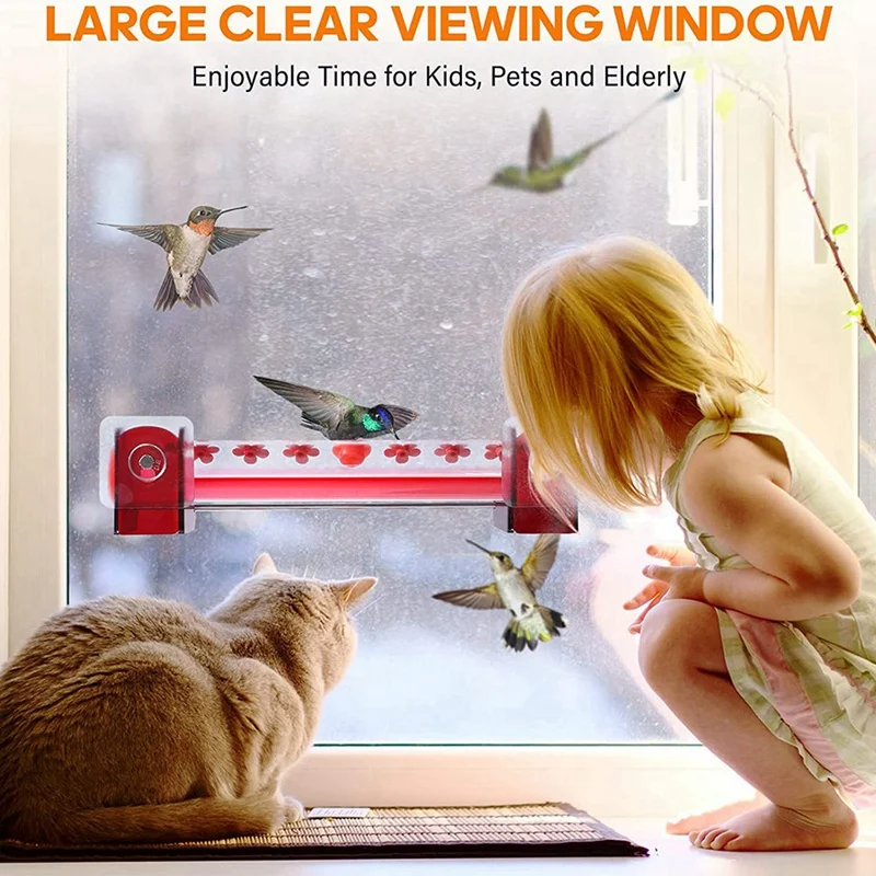 Bird Feeder Acrylic Horizontal Window Bird Feeder Along And Stainless Steel Perch Convenient For Standing
Bird Feeder Acrylic Horizontal Window Bird Feeder Along And Stainless Steel Perch Convenient For Standing