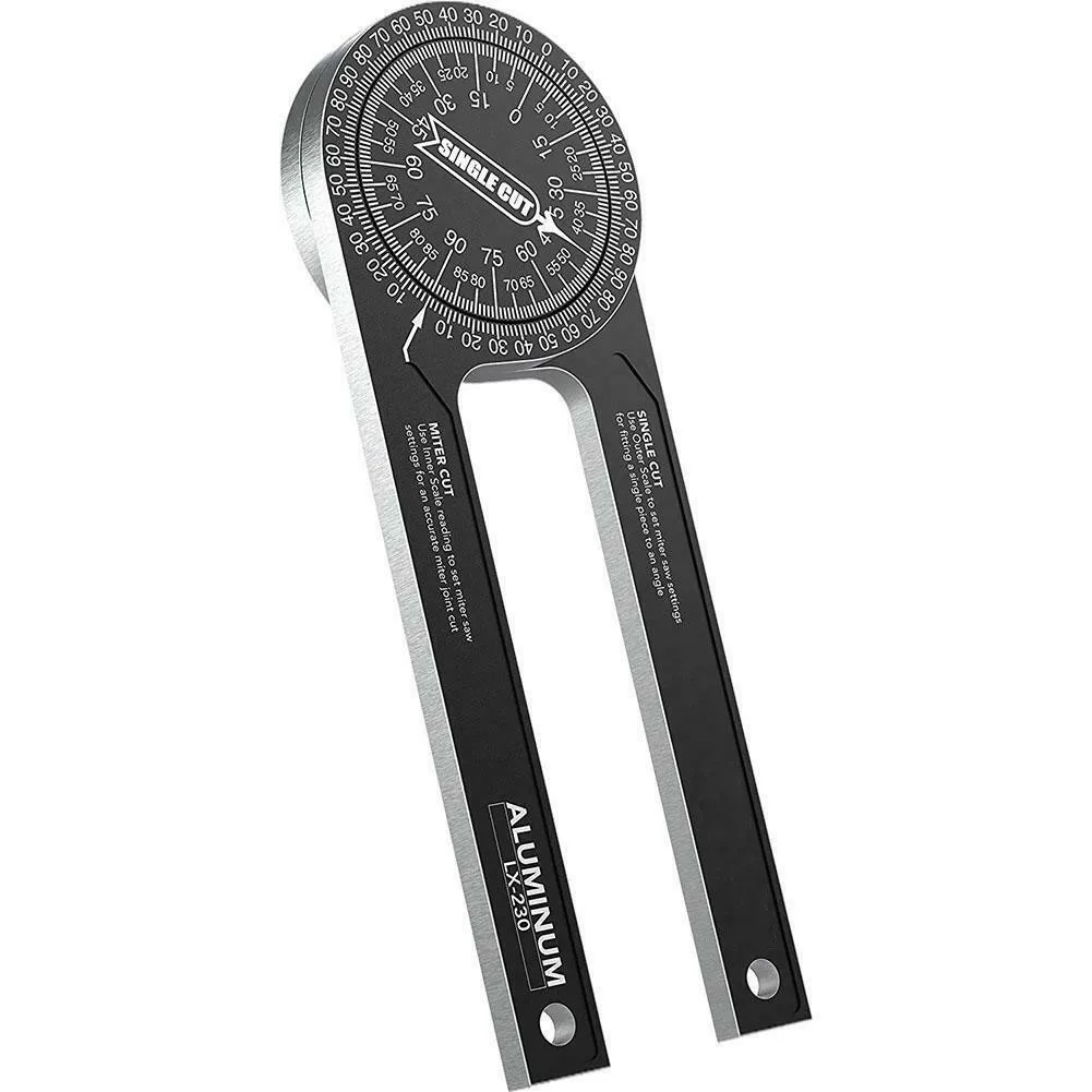 CNC Aluminum Alloy Miter Saw Indexing Angle Measuring Tool Protractor Woodworking Angle Finder With Precision Engraved Scales
CNC Aluminum Alloy Miter Saw Indexing Angle Measuring Tool Protractor Woodworking Angle Finder With Precision Engraved Scales