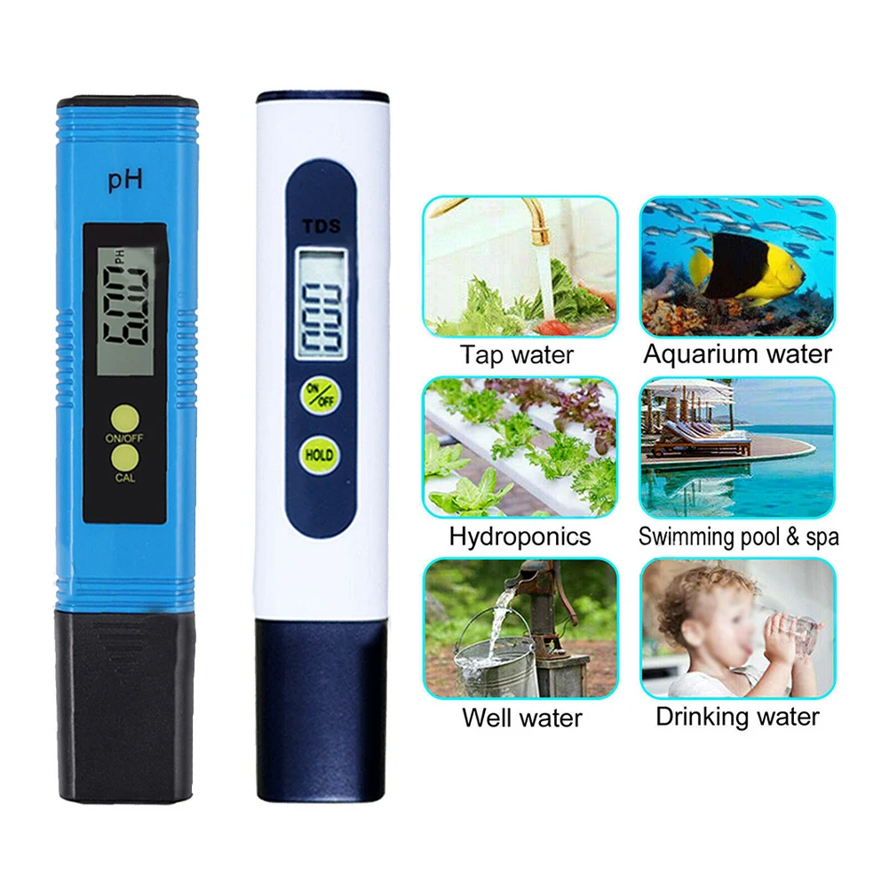 PH Meter Digital Tester Pen 0-9990ppm Digital PH Meter PH High Precision Pen Water Tester TDS&PH Meter 0-14 PH LCD PPM Tester
PH Meter Digital Tester Pen 0-9990ppm Digital PH Meter PH High Precision Pen Water Tester TDS&PH Meter 0-14 PH LCD PPM Tester