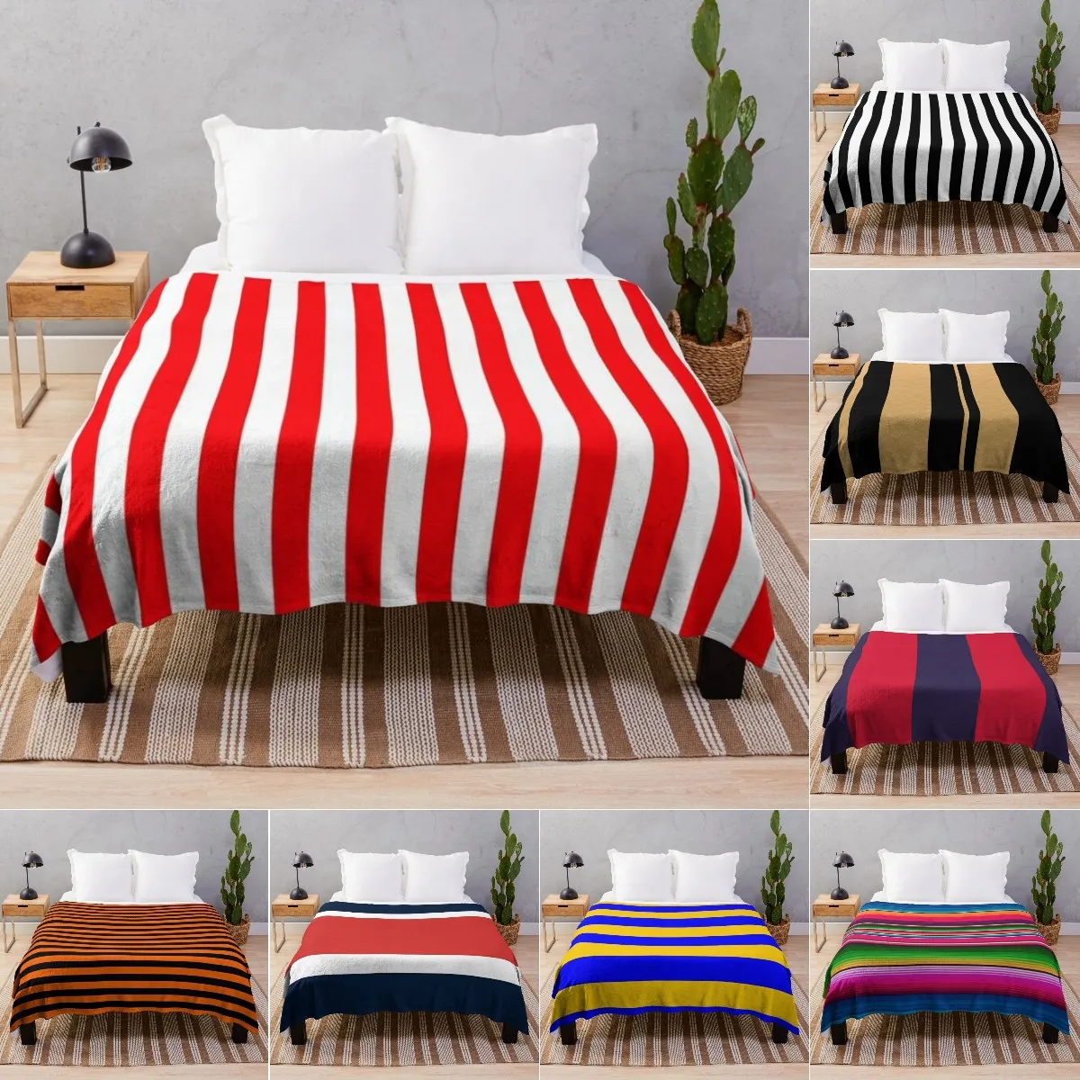 Flannel Fleece Blanket Christma Red Stripe Super Soft Warm Cozy Bed Couch Car Throw Blanket for Children Adult Travel All Reason
Flannel Fleece Blanket Christma Red Stripe Super Soft Warm Cozy Bed Couch Car Throw Blanket for Children Adult Travel All Reason