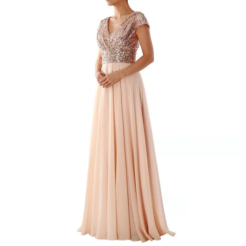 Zejiaohao 2022 Fashion Spring Summer Women's Clothing Sexy V-collar Sequins Splice Temperament Chiffon Party Prom Evening Dress
Zejiaohao 2022 Fashion Spring Summer Women's Clothing Sexy V-collar Sequins Splice Temperament Chiffon Party Prom Evening Dress