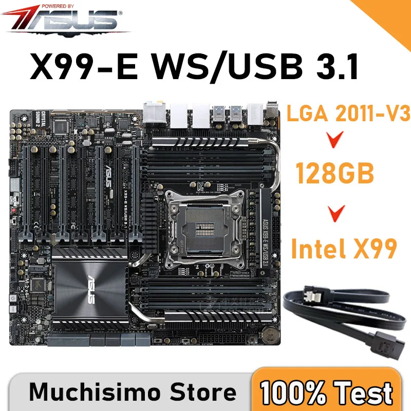 LGA 2011-V3 Asus X99-E WS/USB 3.1 Used Motherboard Intel Core i7 LGA 2011-V3 Mainboard DDR4 128GB Intel X99 Overlocking E-ATX
LGA 2011-V3 Asus X99-E WS/USB 3.1 Used Motherboard Intel Core i7 LGA 2011-V3 Mainboard DDR4 128GB Intel X99 Overlocking E-ATX