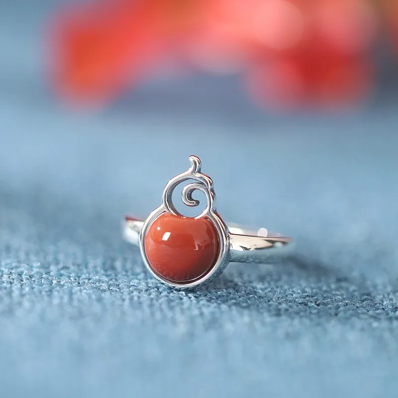 JZ283 ZFSILVER Silver 925 Fashion Hetian Jade South Red Agate Luxury Classic Round Gourd Rings Girls Women Wedding Party Jewelry
JZ283 ZFSILVER Silver 925 Fashion Hetian Jade South Red Agate Luxury Classic Round Gourd Rings Girls Women Wedding Party Jewelry