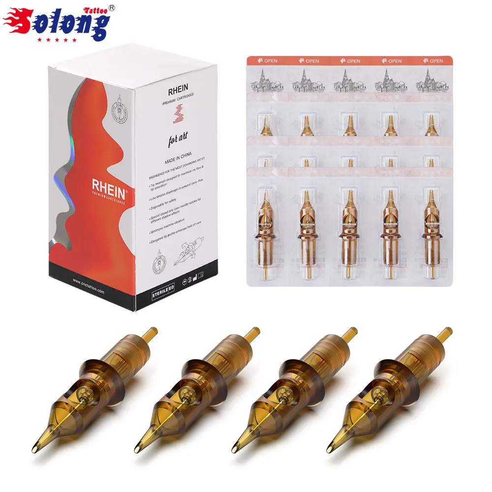 

SOLONG 50PCS Professional Tattoo Cartridges Kit Disposable Liner And Shader Needles Sterilized Safe with Membrane Assorted Size