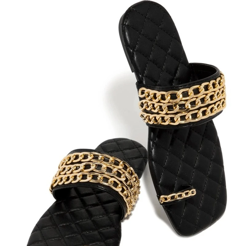 2023 Women Summer Weave Slides Chain Decorative Outdoor Sexy Casual Sandals Female Square Heel Slippers Plus Size 43
2023 Women Summer Weave Slides Chain Decorative Outdoor Sexy Casual Sandals Female Square Heel Slippers Plus Size 43