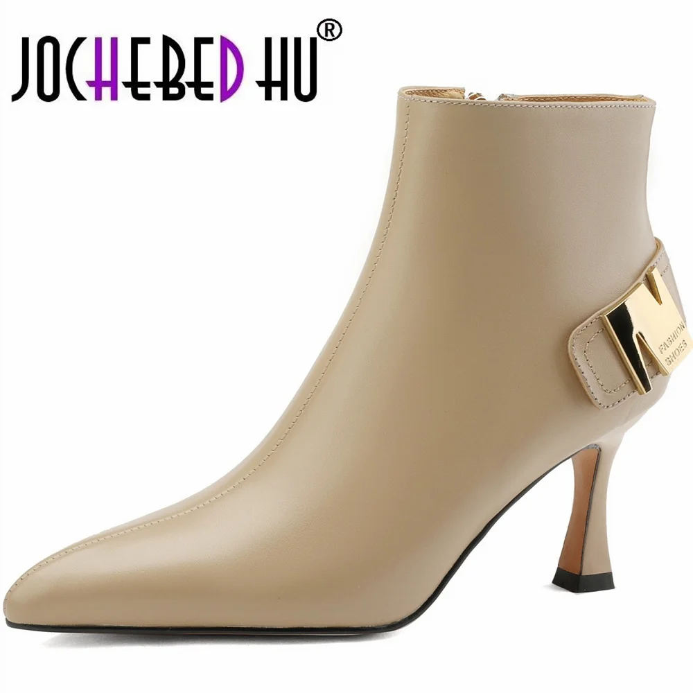 【JOCHEBED HU】new Women ankle boots Genuine leather 22-24.5cm cowhide upper full leather modern side zipper buckle short boots
【JOCHEBED HU】new Women ankle boots Genuine leather 22-24.5cm cowhide upper full leather modern side zipper buckle short boots