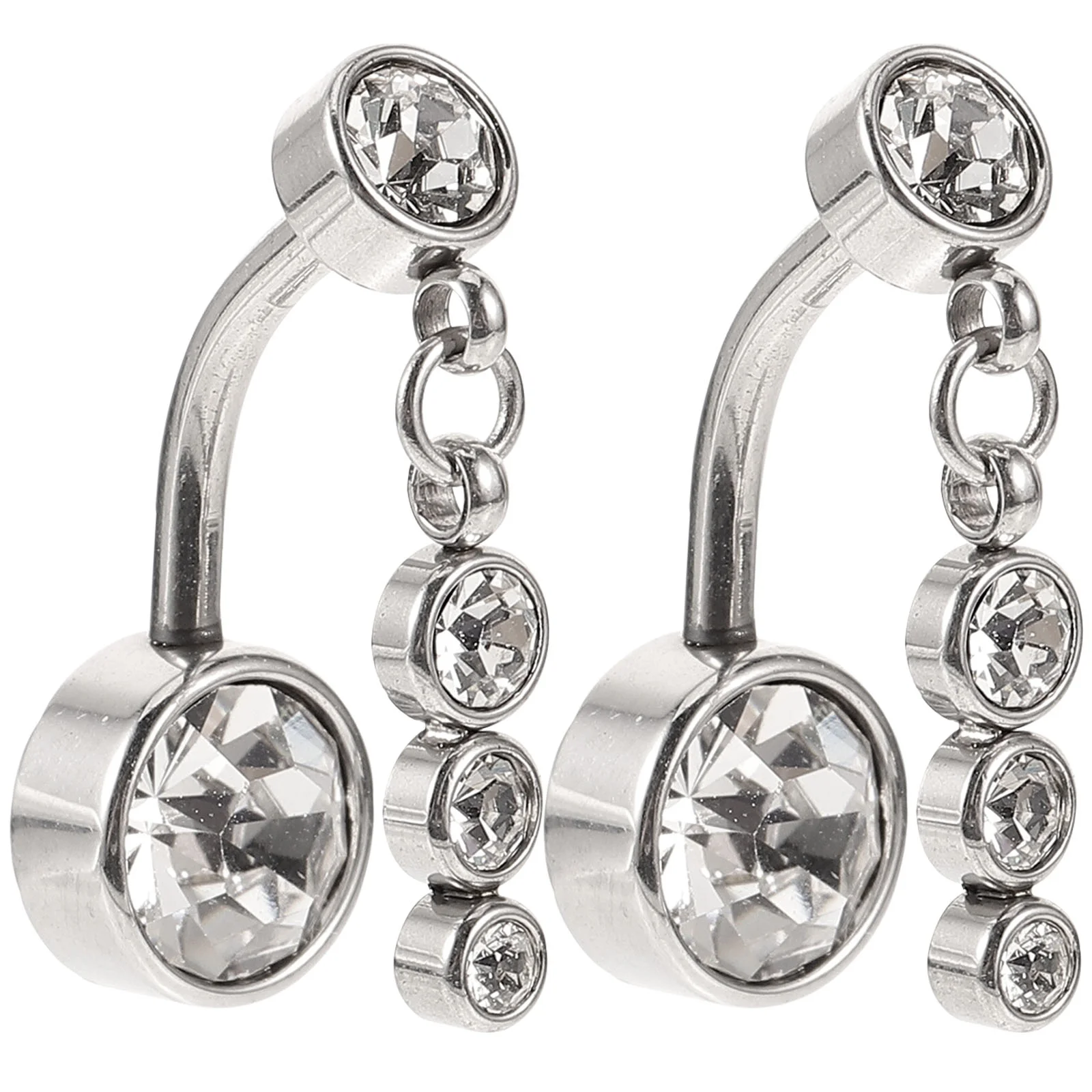 2 pcs Dangle Navel Navel Dangle Decorative Barbell Dangles Rhinestone Belly Button Belly Button Rings for Women
2 pcs Dangle Navel Navel Dangle Decorative Barbell Dangles Rhinestone Belly Button Belly Button Rings for Women