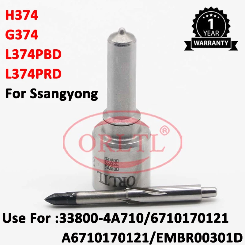 

ORLTL G374 A6710170121 H374 Common Rail Nozzle Euro 5 L374PBD For Ssangyong Injector 28229873 EMBR00301D 33800-4A710