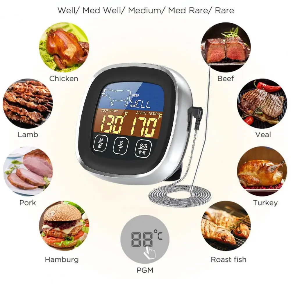 1 Set Grill Thermometer Backlight LCD Digital Display Meat Thermometer With 8 Preset Modes For BBQ Oven Kitchen Picnic Supplies
1 Set Grill Thermometer Backlight LCD Digital Display Meat Thermometer With 8 Preset Modes For BBQ Oven Kitchen Picnic Supplies