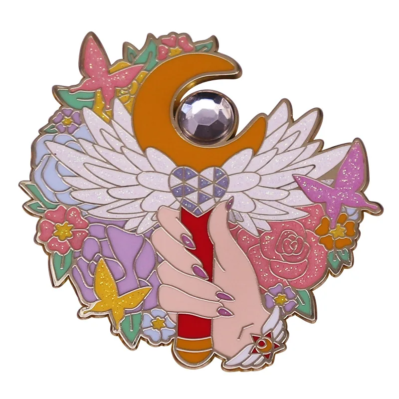 Cute Cartoon Glitter Magic Wand Hard Enamel Pin Anime Inspired Lapel Badge Brooch Jewelry Accessory Gifts for Women Girls
Cute Cartoon Glitter Magic Wand Hard Enamel Pin Anime Inspired Lapel Badge Brooch Jewelry Accessory Gifts for Women Girls