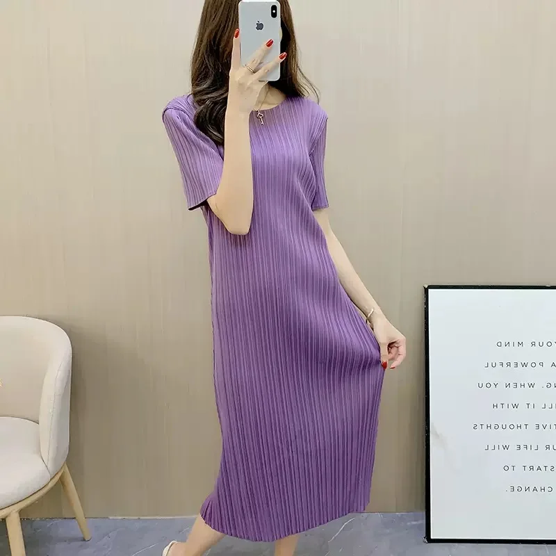 Miyake Style Pleated Dress Women 2023 Spring High-End Temperament Fashion Casual Slim-Fit Figure Flattering All-Match Dresses
Miyake Style Pleated Dress Women 2023 Spring High-End Temperament Fashion Casual Slim-Fit Figure Flattering All-Match Dresses