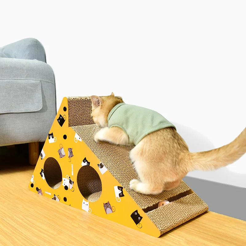 Cardboard Furniture Scratcher Hole Scratch Toys Triangle House Scratch Cat Pet Pet Products Protecting Pad Round Cat
Cardboard Furniture Scratcher Hole Scratch Toys Triangle House Scratch Cat Pet Pet Products Protecting Pad Round Cat