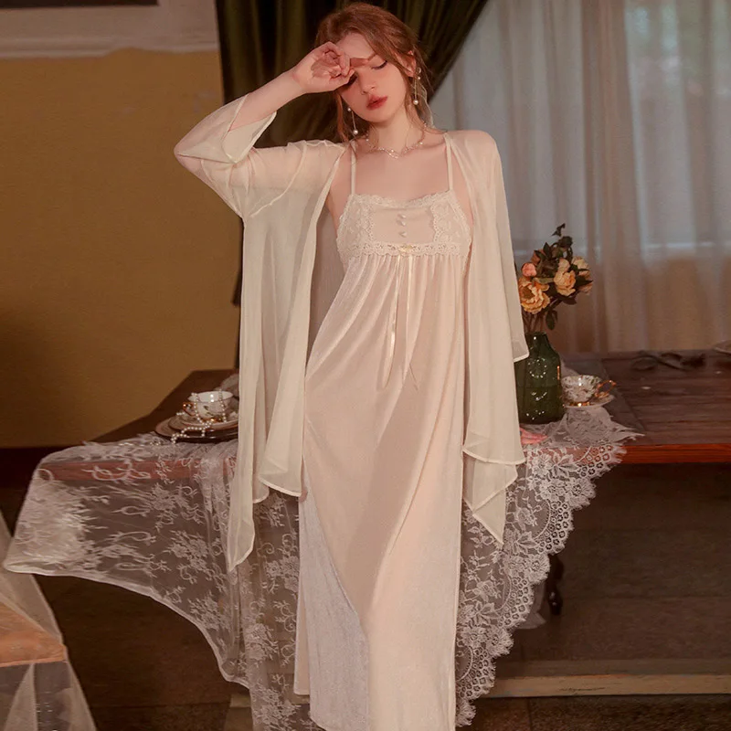 Velvet Dressing Gown Sexy Lace Seductive Square Neck Suspender Nightgown Comfortable Robe Set Perspective Home Clothes FG534
Velvet Dressing Gown Sexy Lace Seductive Square Neck Suspender Nightgown Comfortable Robe Set Perspective Home Clothes FG534
