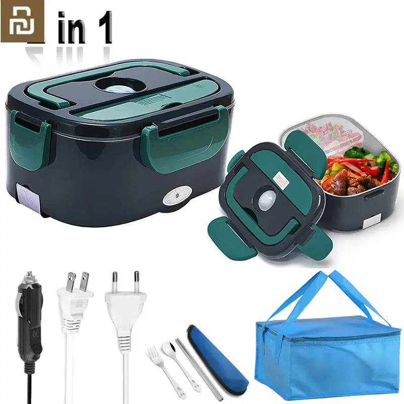 YOUPIN Dual Use Electric Heated Lunch Box Stainless Steel School Car Picnic Food Heating Heater Food Warmer Container
YOUPIN Dual Use Electric Heated Lunch Box Stainless Steel School Car Picnic Food Heating Heater Food Warmer Container