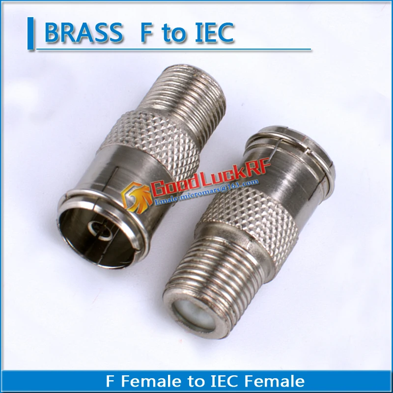 1X Pcs F Female to IEC Female Plug F To IEC DVB-T TV PAL Connector Socket Brooches Nickel Brass Straight Coaxial RF Adapters 
1X Pcs F Female to IEC Female Plug F To IEC DVB-T TV PAL Connector Socket Brooches Nickel Brass Straight Coaxial RF Adapters