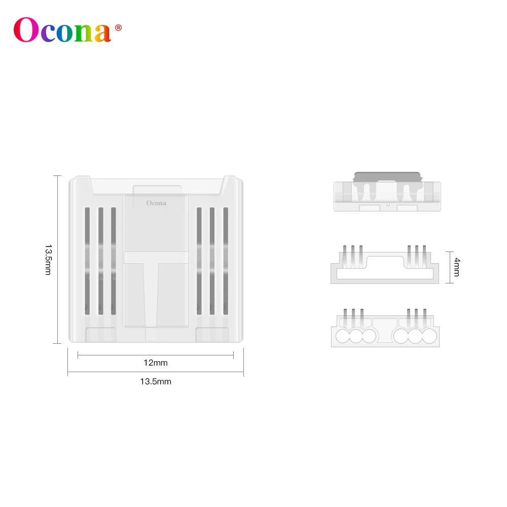 Fast Connector for RGBWC COB LED Strips Lights RGB-CCT 6-Pin 12mm PCB Solder Free Joint Easy Connecting 3pcs/Lot
Fast Connector for RGBWC COB LED Strips Lights RGB-CCT 6-Pin 12mm PCB Solder Free Joint Easy Connecting 3pcs/Lot