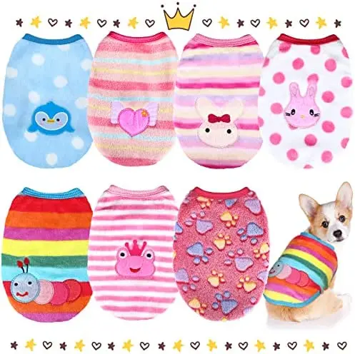 7 Pieces Cat Sweater Small Dog Clothes Winter Warm Cute Pet Sweaters Flannel Cat Vest Outfits for Chihuahua Yorkies Dachshunds
7 Pieces Cat Sweater Small Dog Clothes Winter Warm Cute Pet Sweaters Flannel Cat Vest Outfits for Chihuahua Yorkies Dachshunds
