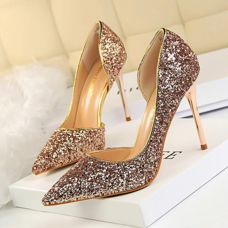 Pumps Women Shoes Ladies High Heels Fashion Pointed Toe Side Digging Sparkling Sequins Wedding Shoes Sexy Heels Women 2022 New
Pumps Women Shoes Ladies High Heels Fashion Pointed Toe Side Digging Sparkling Sequins Wedding Shoes Sexy Heels Women 2022 New