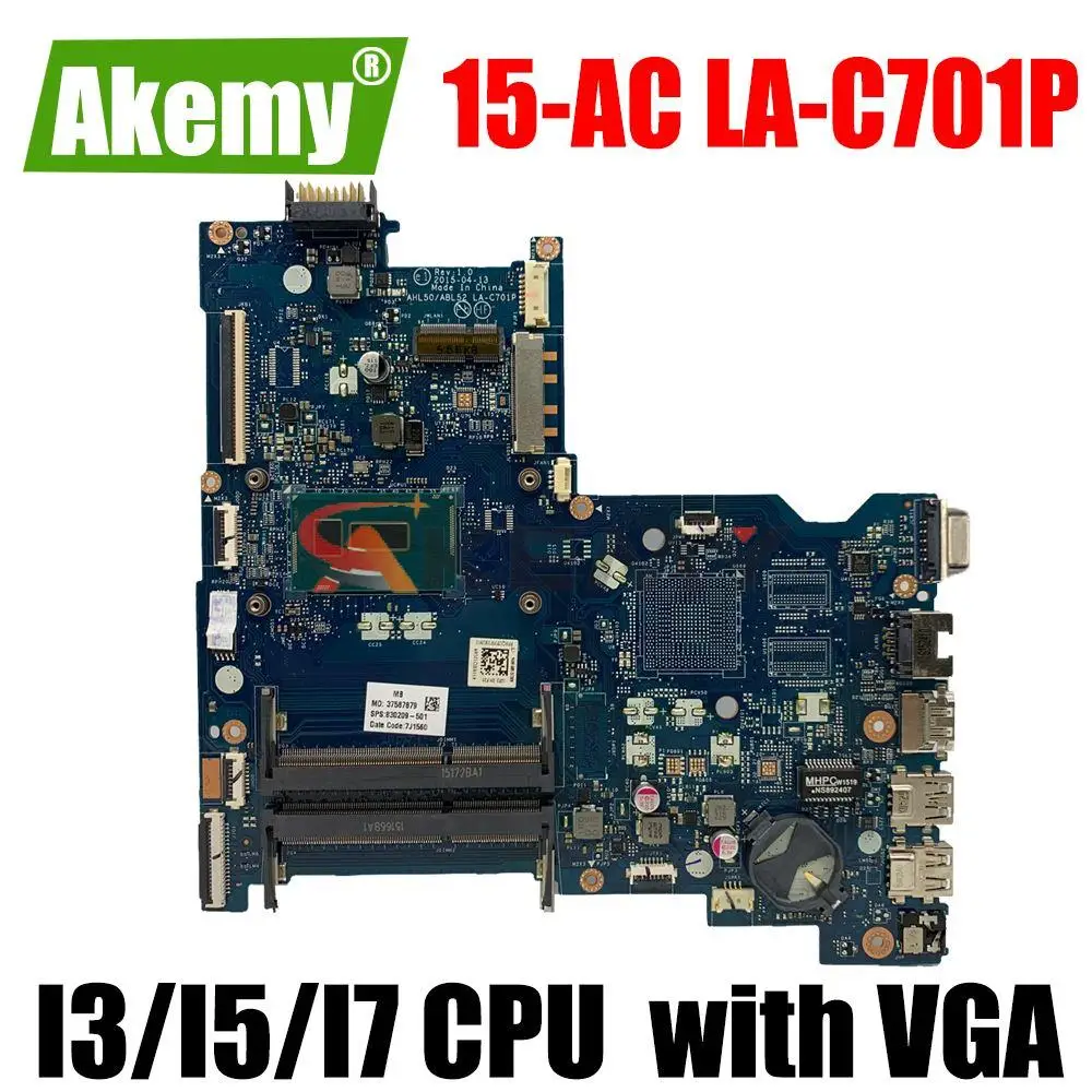 822041-601 823083-501 для ноутбука HP PAVILION 15-AC 15-AY 250 G4, материнская плата AHL50/ABL52 LA-C701P W/ 3825U I3 I5 I7 CPU
822041-601 823083-501 для ноутбука HP PAVILION 15-AC 15-AY 250 G4, материнская плата AHL50/ABL52 LA-C701P W/ 3825U I3 I5 I7 CPU