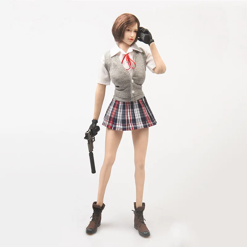TYM023/26 TYM126 1/6 Scale Female Soldier Cute Student Plaid Skirt Stockings Shirt Knitted Vest Clothes Set for 12'' Action Toys
TYM023/26 TYM126 1/6 Scale Female Soldier Cute Student Plaid Skirt Stockings Shirt Knitted Vest Clothes Set for 12'' Action Toys