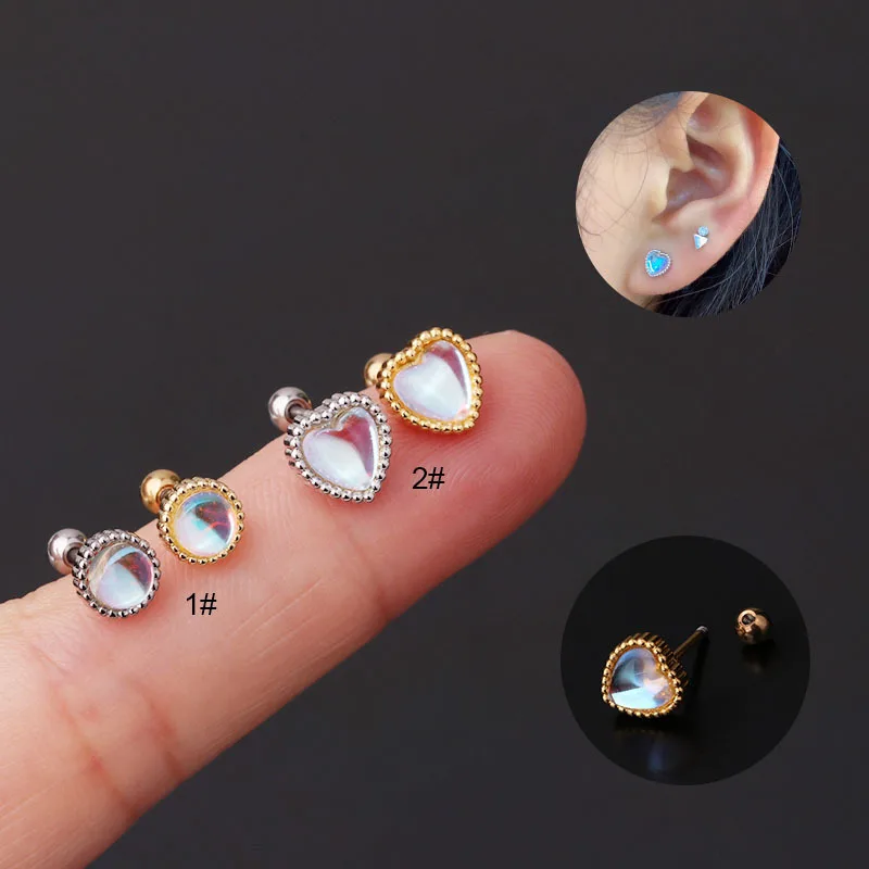 1PC 20G Stainless Steel Barbell Heart Round Stud Earrings for Women Simple CZ Crystal Cartilage Earring Helix Piercing Jewelry
1PC 20G Stainless Steel Barbell Heart Round Stud Earrings for Women Simple CZ Crystal Cartilage Earring Helix Piercing Jewelry