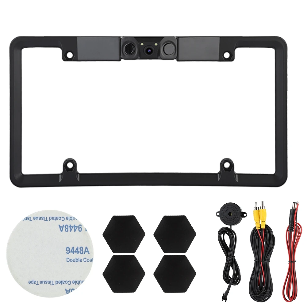 3 in 1 Car License Plate Frame Parking Sensor Radar Rearview Reverse Backup Camera 2LED license license license license
3 in 1 Car License Plate Frame Parking Sensor Radar Rearview Reverse Backup Camera 2LED license license license license