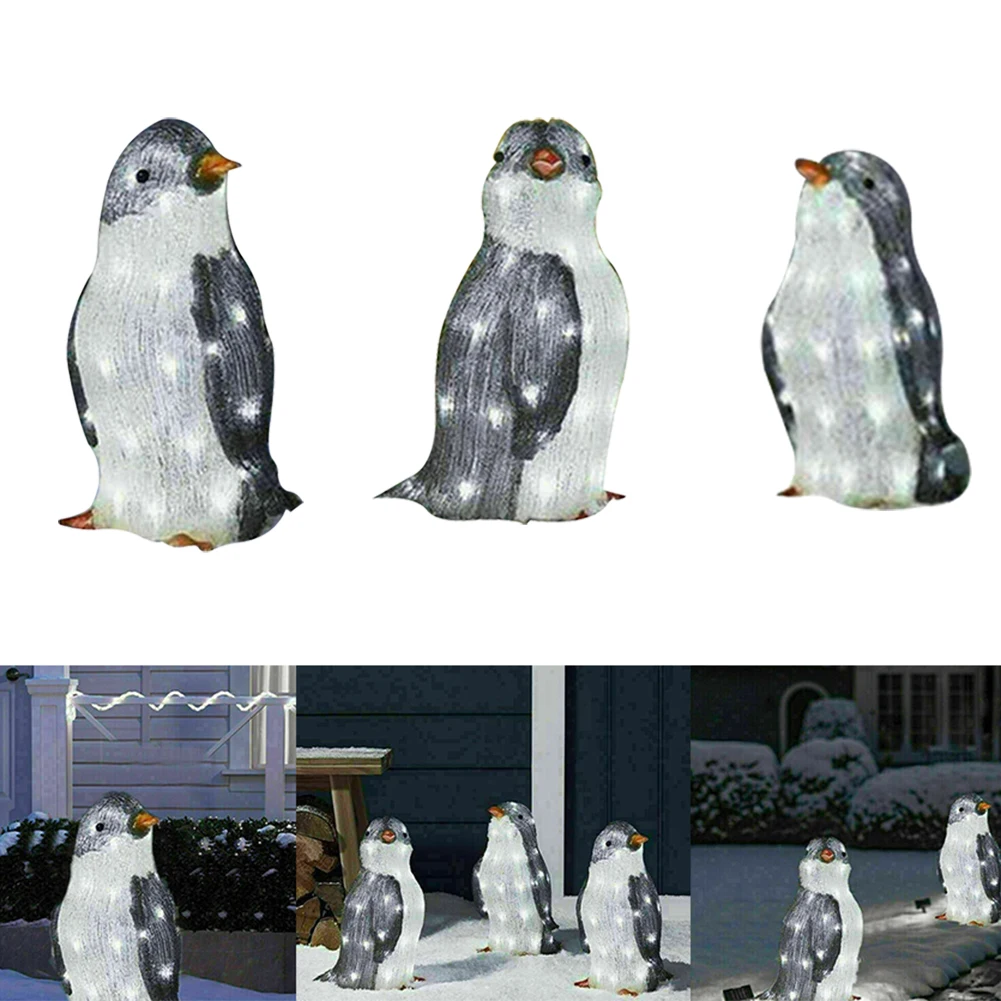 3Pcs Christmas Penguin Acrylic 50 LED Lamp Garden Decoration Light Stake Xmas Decor For New Year's Eve Party Yard Decor
3Pcs Christmas Penguin Acrylic 50 LED Lamp Garden Decoration Light Stake Xmas Decor For New Year's Eve Party Yard Decor