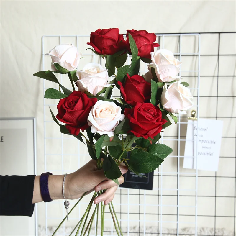 51cm Bulk Artificial Flowers Long Stem Rose Fake Flower for Bridal Bouquet High Quality Silk Florals Wedding Arrange Home Decor
51cm Bulk Artificial Flowers Long Stem Rose Fake Flower for Bridal Bouquet High Quality Silk Florals Wedding Arrange Home Decor