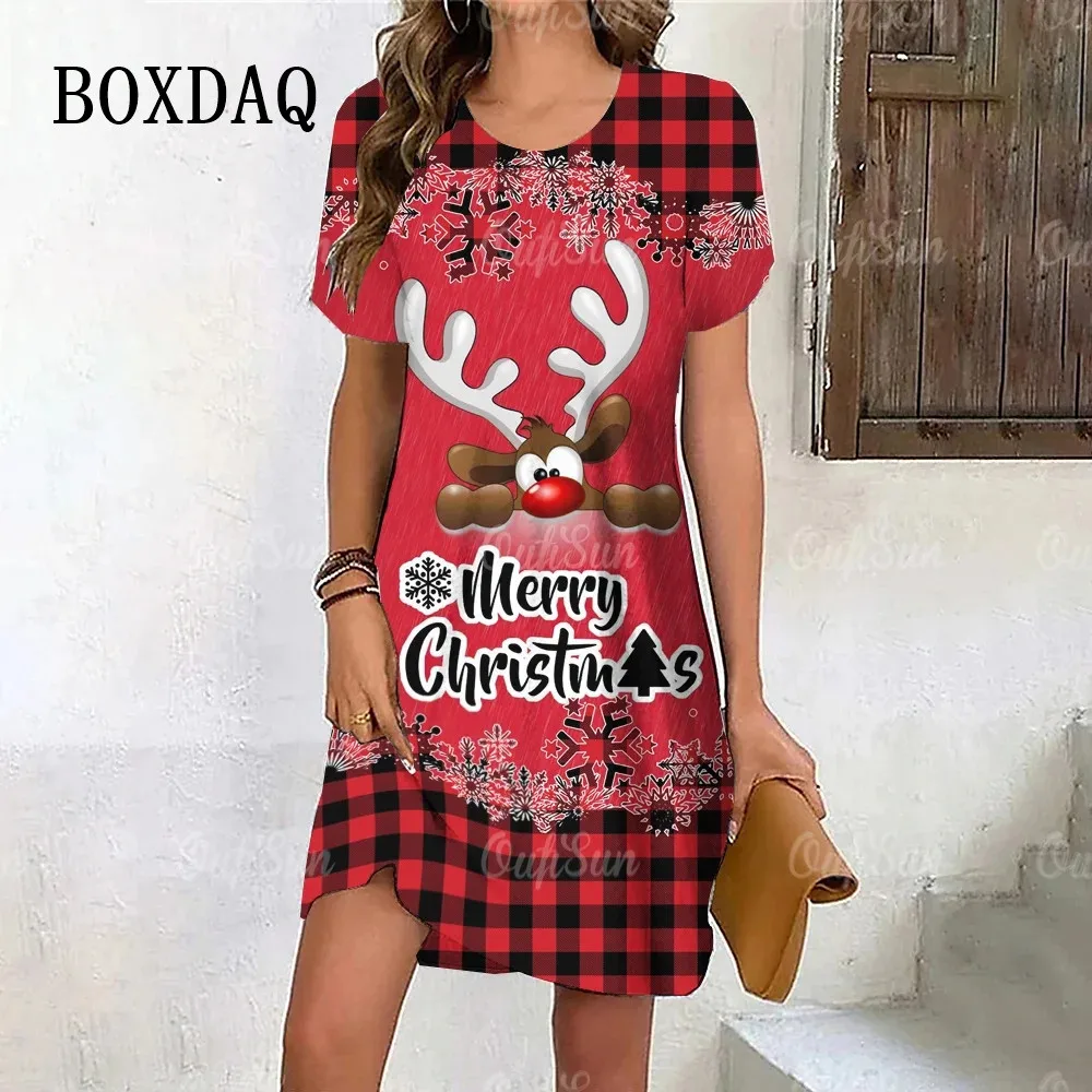 Christmas Theme Dress For Women Christmas Plaid Print Winter Short Sleeve Fashion Pullover Evening Dress Sexy Party Clothes 2023
Christmas Theme Dress For Women Christmas Plaid Print Winter Short Sleeve Fashion Pullover Evening Dress Sexy Party Clothes 2023
