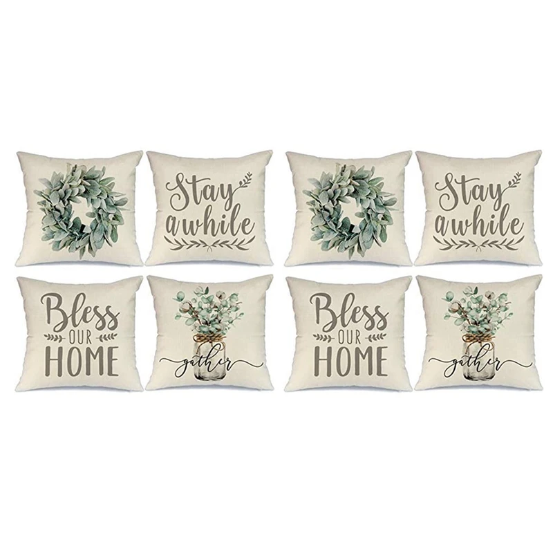 Farmhouse Decor Pillow Covers 18X18 Inch Set Of 8 Throw Pillow Covers Farm Decorations Pillow Case For Couch Sofa
Farmhouse Decor Pillow Covers 18X18 Inch Set Of 8 Throw Pillow Covers Farm Decorations Pillow Case For Couch Sofa