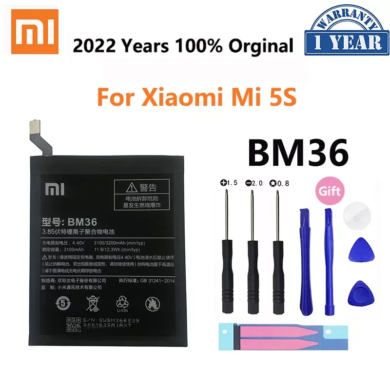 2023NEW 100% Orginal BM36 3200mAh Battery For Xiaomi Mi 5S Mi5S M5S High Quality Phone Replacement Batteries
2023NEW 100% Orginal BM36 3200mAh Battery For Xiaomi Mi 5S Mi5S M5S High Quality Phone Replacement Batteries