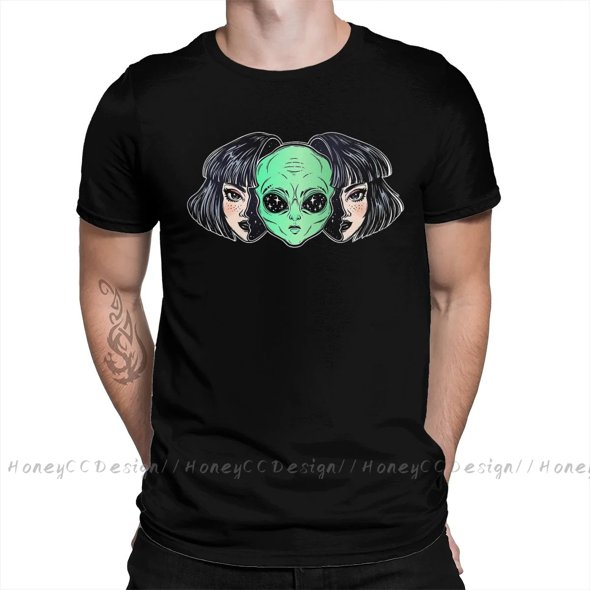 

New Arrival T-Shirt An Alien From Outer Space Face In Disguise Shirt Crewneck Cotton Men TShirt For Adults Plus Size