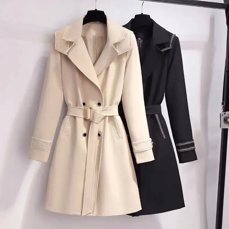 Slim Women's Trench Coat 2022 New Spring Autumn Jackets Suit Collar Double Breasted Mid Length Offic Outwear Female Windbreaker
Slim Women's Trench Coat 2022 New Spring Autumn Jackets Suit Collar Double Breasted Mid Length Offic Outwear Female Windbreaker