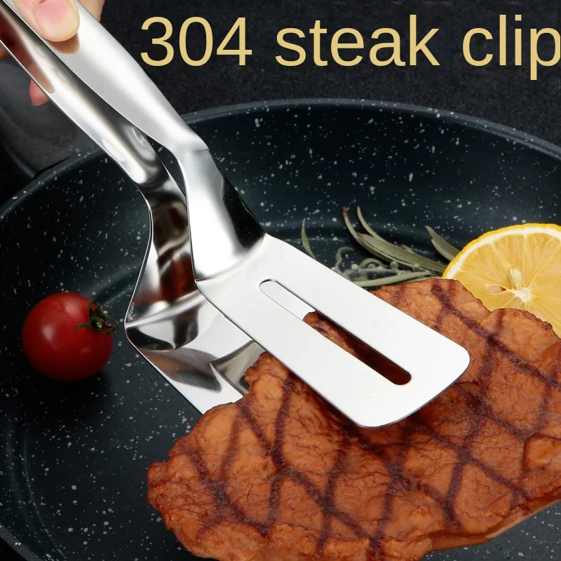 Stainless Steel Frying Shovel Clip Multifunctional Steak BBQ Tongs Frying Fish Spatula Clip Bread Clip Household Kitchen Tool
Stainless Steel Frying Shovel Clip Multifunctional Steak BBQ Tongs Frying Fish Spatula Clip Bread Clip Household Kitchen Tool