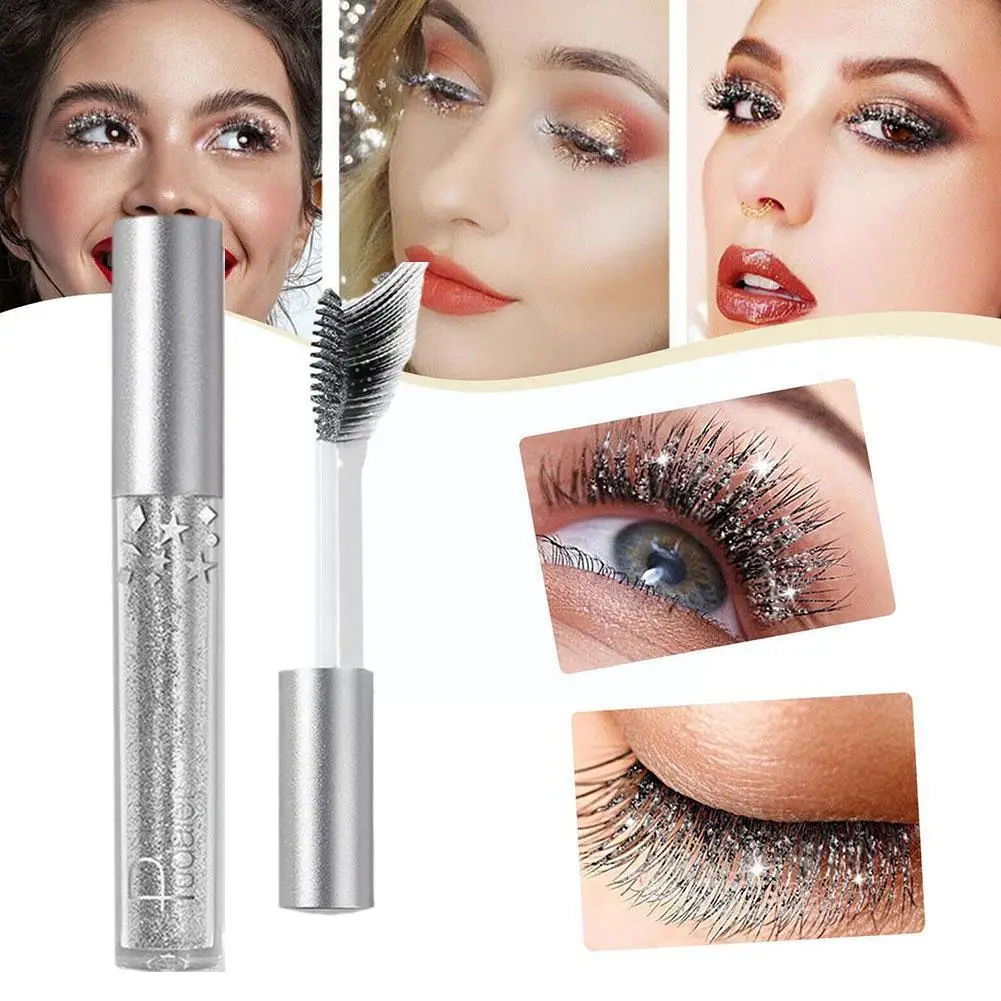 Glitter Mascara Sparkling Diamond Waterproof Quick-drying Thick Long-wearing Curling Shiny Glitter Mascara Eyelash Makeup P5D1
Glitter Mascara Sparkling Diamond Waterproof Quick-drying Thick Long-wearing Curling Shiny Glitter Mascara Eyelash Makeup P5D1