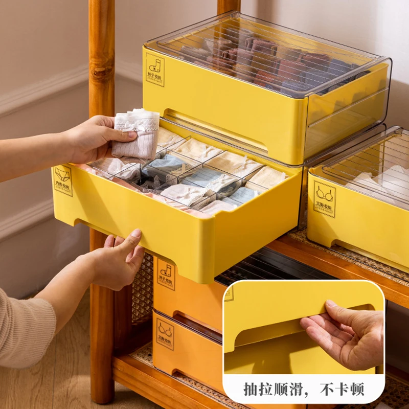 2022 New Underwear Storage Box Drawer type Dustproof Bras and socks compartment sorting 3 in 1 storage box 16 24 Gird
2022 New Underwear Storage Box Drawer type Dustproof Bras and socks compartment sorting 3 in 1 storage box 16 24 Gird