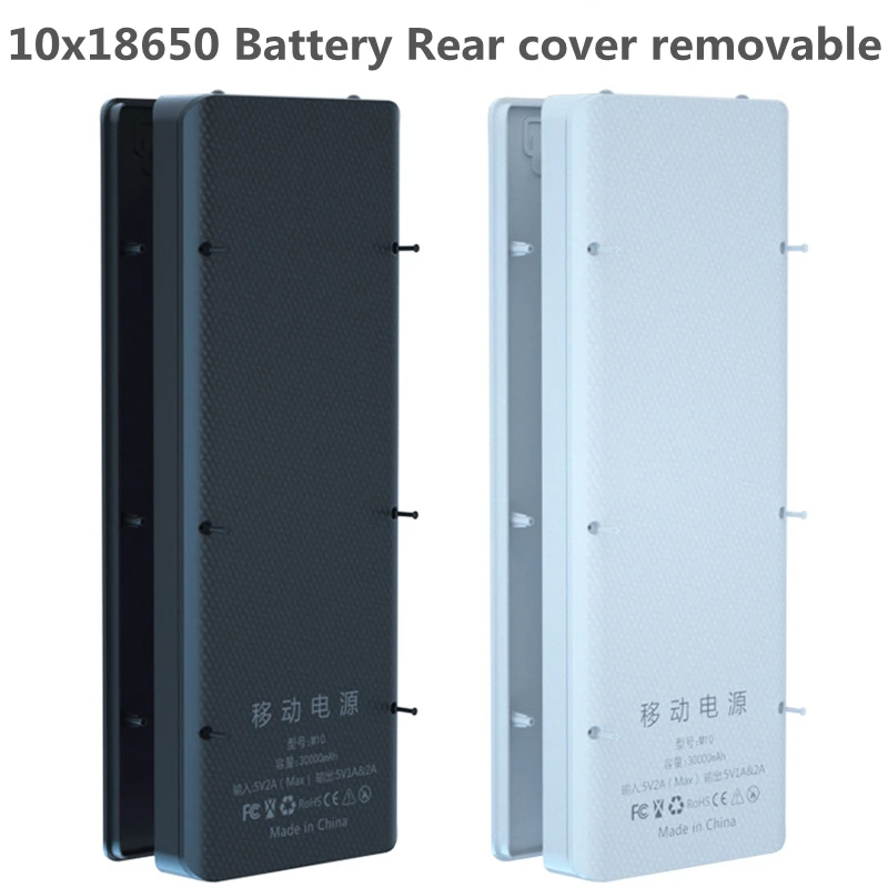 DIY Shell 10*18650 Battery Holder Power Bank Case Dual USB Mobile Phone Charger TypeC18650 Battery Storage Box For Iphone Xiaomi
DIY Shell 10*18650 Battery Holder Power Bank Case Dual USB Mobile Phone Charger TypeC18650 Battery Storage Box For Iphone Xiaomi