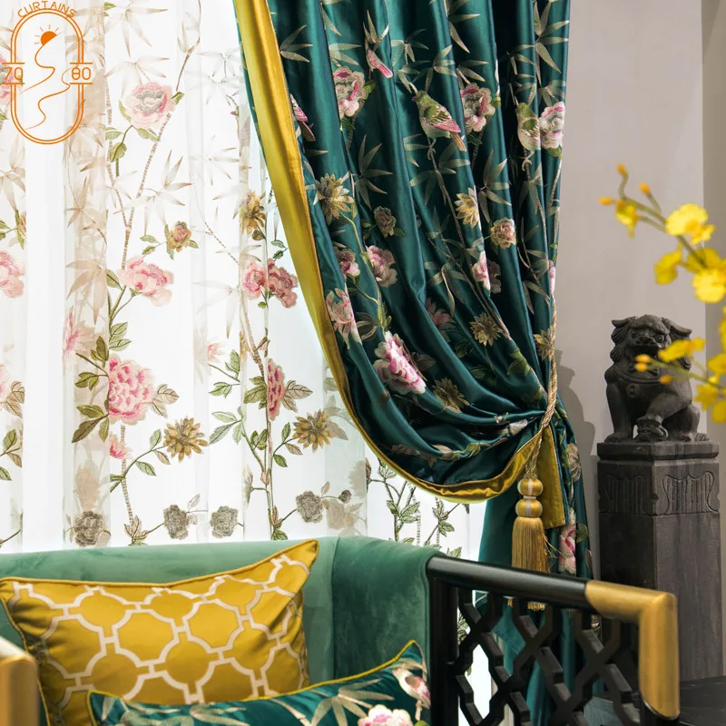 New High-end Chinese Simulation Silk Embroidered Curtains Luxury Embroidered Curtains for Living Room Bedroom Balcony Curtains
New High-end Chinese Simulation Silk Embroidered Curtains Luxury Embroidered Curtains for Living Room Bedroom Balcony Curtains