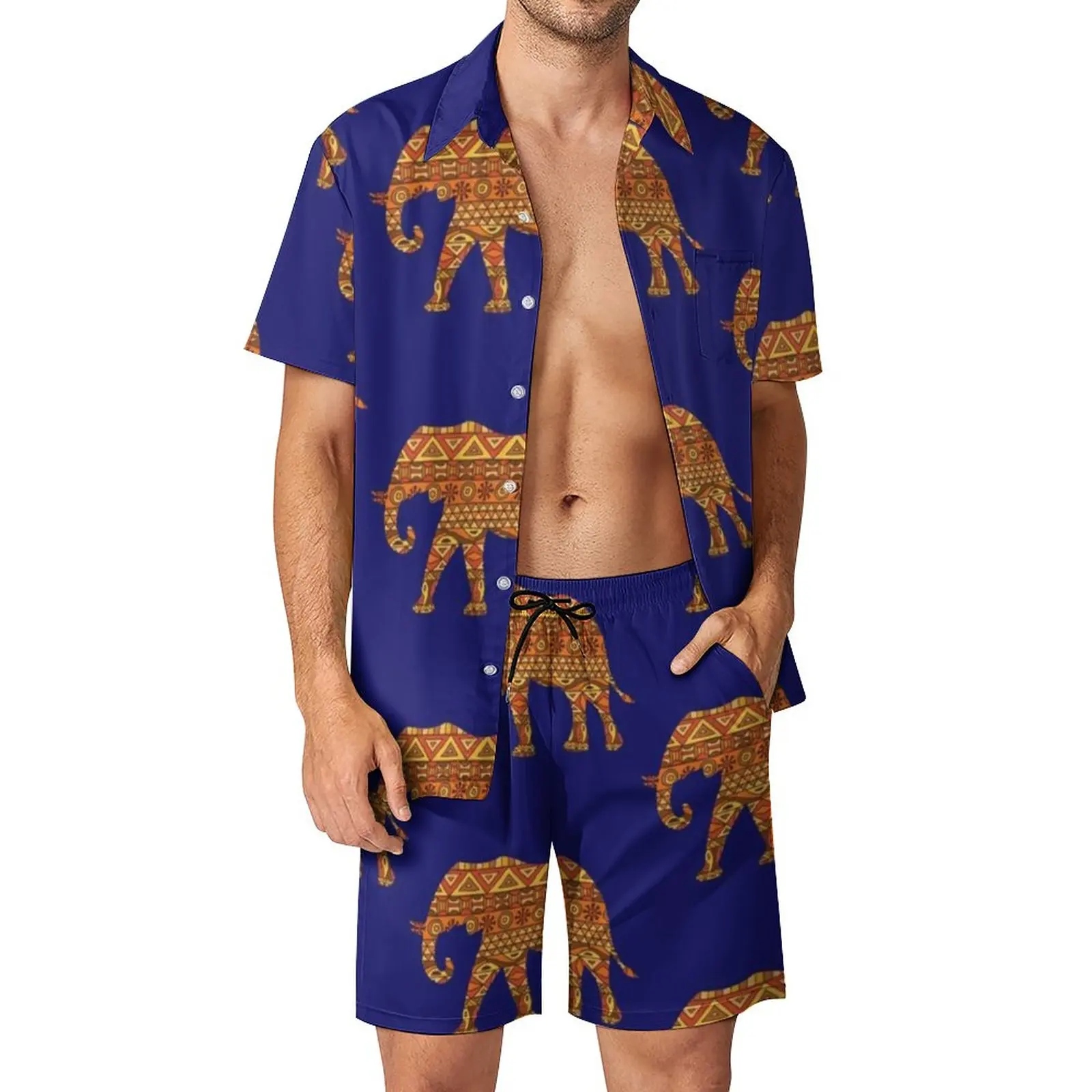 Vintage Elephant Outdoor Men Sets African Animal Print Casual Shirt Set Summer Shorts Two-piece Funny Suit Plus Size
Vintage Elephant Outdoor Men Sets African Animal Print Casual Shirt Set Summer Shorts Two-piece Funny Suit Plus Size
