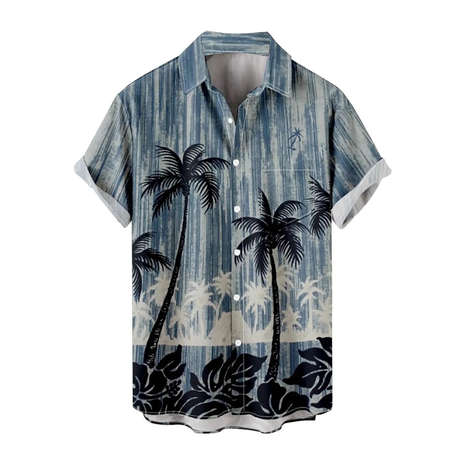 Men'S Beach Shirts Sumemr Hawaiian Loose Coconut Tree Print Button Blouse Oversize Short Sleeve Stand Collar Party Blusa Hombre
Men'S Beach Shirts Sumemr Hawaiian Loose Coconut Tree Print Button Blouse Oversize Short Sleeve Stand Collar Party Blusa Hombre