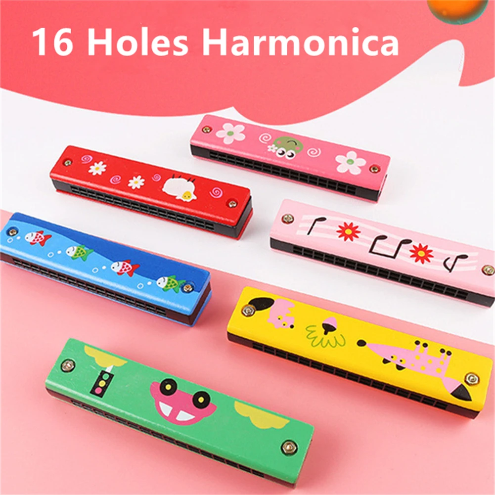 16 Holes Wooden Harmonica Mouth Organ Kids Music Instrument Educational Toy Gift Colorful Cute Pattern For Children Gift
16 Holes Wooden Harmonica Mouth Organ Kids Music Instrument Educational Toy Gift Colorful Cute Pattern For Children Gift
