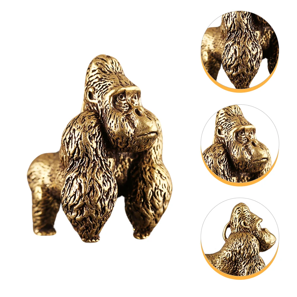 Gorilla Statue Brass Decor Figurine Chimpanzee Mini Animal Sculpture Animals Bird Landscape Golden Garden Micro Statues
Gorilla Statue Brass Decor Figurine Chimpanzee Mini Animal Sculpture Animals Bird Landscape Golden Garden Micro Statues